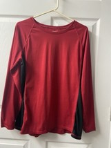 LRL Ralph Performance Shirt Lauren Mens Large Red Black Long Sleeved T shirt Ath - $10.84