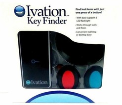 Ivation Dual Key Finder Keychain Find Lost Items 30M Range Beep &amp; LED Flash NEW - £11.08 GBP