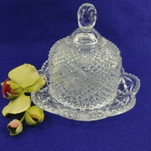 Avon Glass Butter Cheese Tray w/ Dome Cloche Bottom Marked - £26.36 GBP