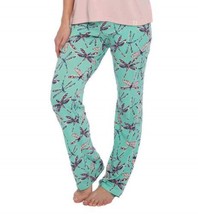 Munki Munki Womens Super Soft Printed Pajama Pants Color Green Size Large - £43.28 GBP