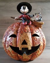 Jim Shore Disney Minnie Mouse &amp; Figaro A Spellbinding Halloween Pumpkin 4008070 - £168.43 GBP