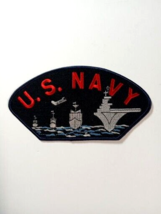 US Navy Military Aircraft Carrier Ship USN Embroidered Iron On 6&quot;w Patch NEW - £7.81 GBP