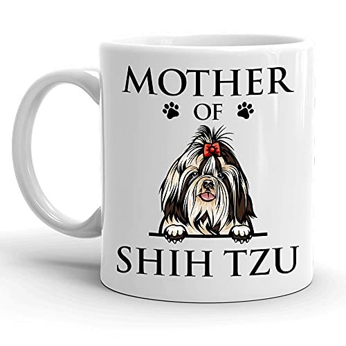 Mother Of Imperial Shih Tzu Mug, Dog Mom, Paw Pet Lover, Gift For Women, Mother' - £11.81 GBP