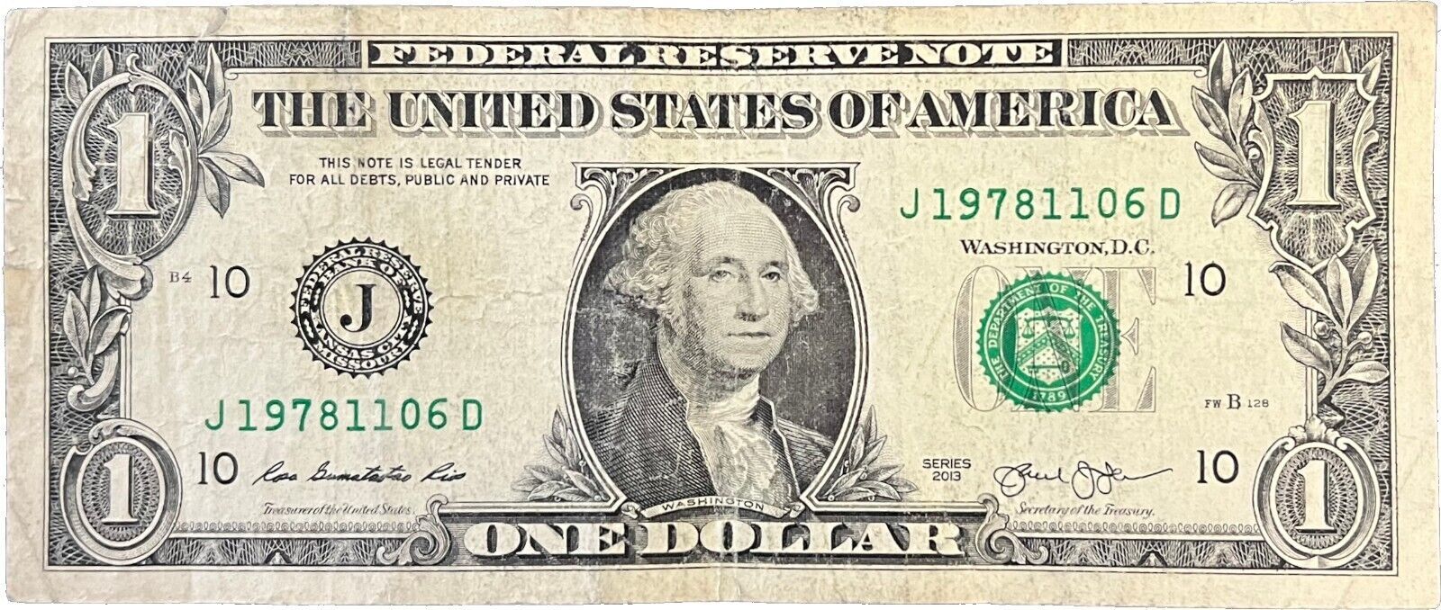 Primary image for $1 Dollar Star Note 19781106 birthday anniversary November 6 or June 11, 1978