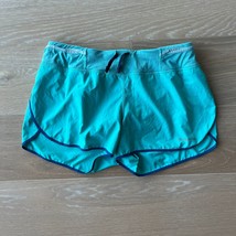 Patagonia Women&#39;s Strider Athletic Shorts Aqua/Blue Medium - $44.99