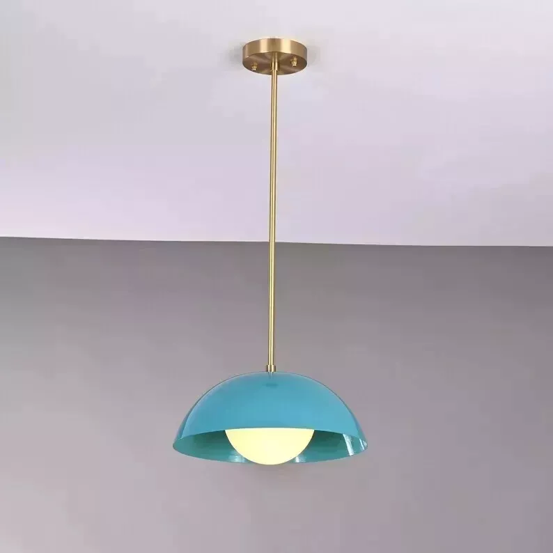 Mid century Modern light Ceiling Light Raw Brass Italian Ceiling Chandelier - £153.84 GBP