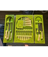 Vtg Fleur-de-lis 19pc Surgical Stainless Steel Gourmet Cutlery Set Mid C... - $128.65