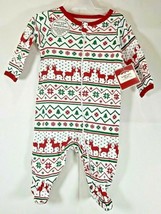 HOLIDAY UNISEX BABY SLEEP AND PLAY PAIR ISLE CHRISTMAS FOOTIE SIZE 3-6M NWT - $8.10
