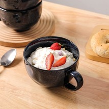 Ceramic Wide Oversized Extra Big Handle Bowls Latte Friends Mug Set Gaint Cereal - £47.45 GBP