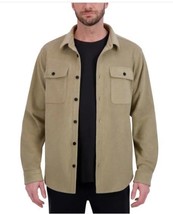 Kirkland Signature Mens Shirt Jacket Tan Shacket Pockets Stretch Heavywe... - $42.99