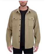 Kirkland Signature Mens Shirt Jacket Tan Shacket Pockets Stretch Heavywe... - $60.33 CAD
