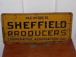 Vintage Member Sheffield Producers Tin Embossed Sign - €82,29 EUR