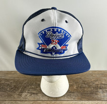 Los Angeles Dodgers 25th Ann Trucker Style Baseball Hat YoungAn Blue Gray Vintag - £31.02 GBP