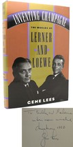 Gene Lees Inventing Champagne The Worlds Of Lerner And Loewe 1st Edition 1st Pr - £126.93 GBP