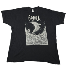 Gojira Woodblock Whales Black T-Shirt Men’s XL Heavy Metal French Rock Doom - £17.68 GBP