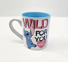 Disney Lilo & Stitch Mug Wild For You Stitch Coffee Mug Cup Heart XOXO 14 Oz - £10.30 GBP