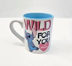 Disney Lilo &amp; Stitch Mug Wild For You Stitch Coffee Mug Cup Heart XOXO 1... - £10.38 GBP