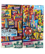 Masterpieces Sweet Shoppe 500 Piece Jigsaw Puzzles Classic Candy Bars Se... - $18.70