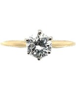 5/8 ct Diamond Engagement Ring REAL SOLID 14 k Yellow Gold 1.8 g Size 6.75 - £2,791.49 GBP