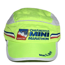 Indianapolis One America Mini Marathon Runner’s Hat Indiana Neon Green Cap - £10.37 GBP