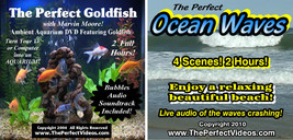 (2) DVD Combo Set Relaxing Virtual Goldfish Aquarium &amp; Ocean Waves Beach Video - £11.38 GBP
