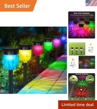 Solar Outdoor Path Lights, Color Changing Waterproof IP65 Auto On/Off So... - $74.20