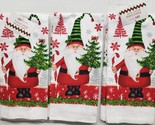 Set of 3 Kitchen Towels(15&quot;x25&quot;) SANTA GNOME WITH CHRISTMAS TREE &amp; SUGAR... - £11.66 GBP
