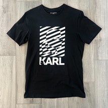 Karl Lagerfeld Paris Cotton Designer Tee Shirt Black Size S Small New - £22.74 GBP