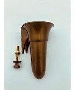 Mausoleum Crypt Brown &quot;V&quot; Vase 4 IN has Bolt / Button Support (invert V) - £49.76 GBP