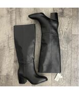 Banana Republic Women's Black Leather Block Heel Knee High Boots - $97.47