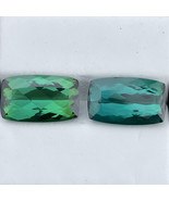 13.26 Cts Natural Green Tourmaline Pair Cushion Cut Loose Gemstone Earrings - £3,220.18 GBP