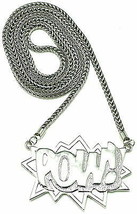 Pow Collar Nuevo Metal Colgante Con 91.4cm Largo Franco Estilo Cadena - £22.96 GBP