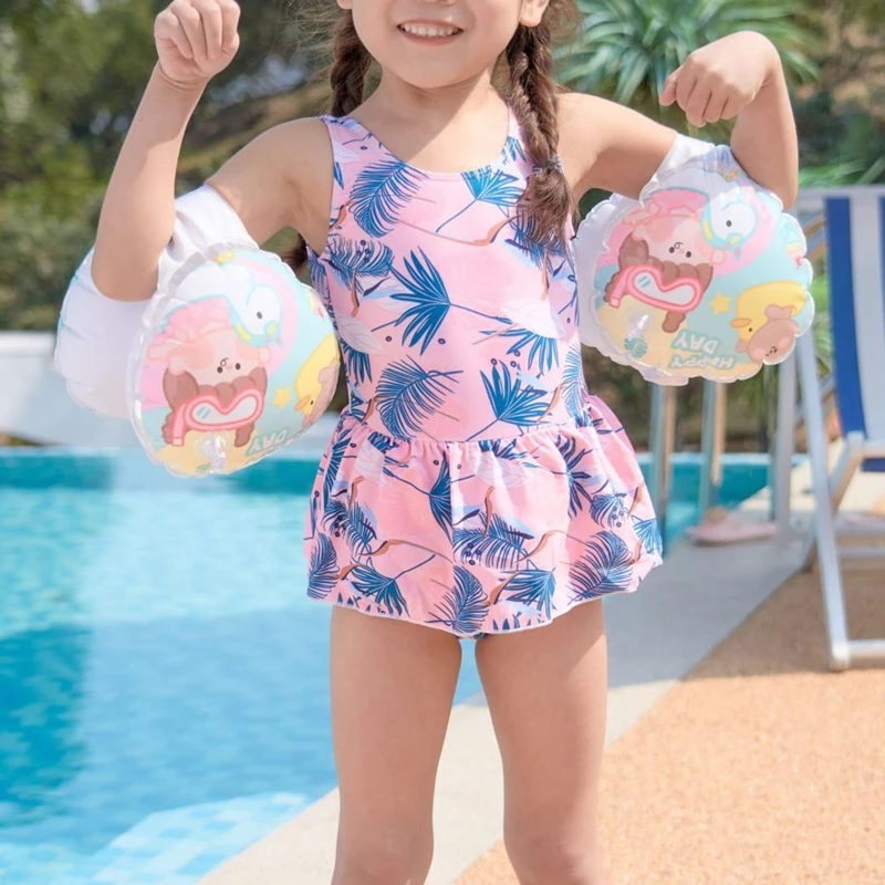Children&#39;s Sleeves Swimming Ring Kids Inflatable Arm Float Armbands Circle Tube - £11.04 GBP