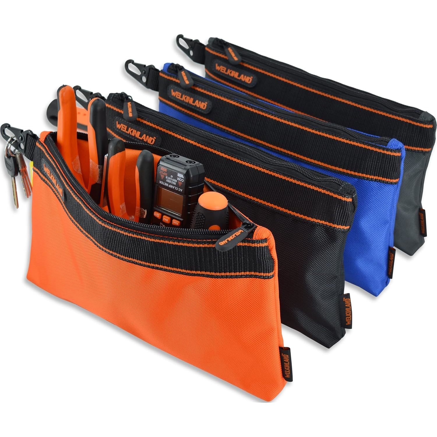 4-Packs Small Tool Pouch, Heavy-Duty Tool Pouch, Electrician Tool Pouch, Tool Po