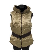Taupe Tan‎ faux fur lined belted puffer vest Women’s Size M Medium NWT - $25.71 CAD