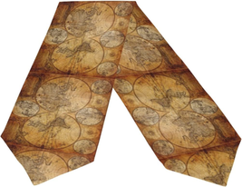 Naanle Double-Sided Home Art Decor Vintage Old World Map Polyester Table Runner  - £19.18 GBP