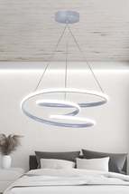 Modern Pendant Lamp Galaxy Silver Case White Light LED Chandelier - £56.61 GBP