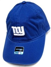 New York Giants NFL Reebok Blue Relaxed Slouch Hat Cap Women&#39;s White NY Logo - £11.28 GBP