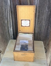 Antique Sayers Wooden Debt Collection Box Complete With Paper Work - $150.00