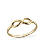 Elegant Gold Infinity Ring for Women Minimalist Chic Look in 10K or 14K ... - $137.18 CAD+