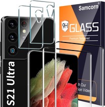 2 2 Pack Galaxy S21 Ultra Screen Protector 9H Tempered Glass Ultrasonic Fingerpr - £18.35 GBP
