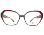Etnia Barcelona Eyeglasses Frames PAVIA GYRD Clear Gray Red Hexagon 55-1... - $140.03