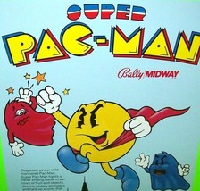 Super Pac-Man Arcade Flyer 1982 Original NOS Video Game Vintage Retro Art Promo - £34.00 GBP