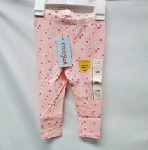 Cat & Jack Toddler Girls' 18 Month Heart Leggings Pink Hearts image 2
