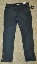 Womens Jeans Skinny Denim Jr Girls Adam Levine Blue Zip Side Stretch Pants- 3/4 - $15.84