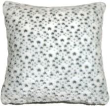 Snow Leopard Faux Fur 20x20 Throw Pillow, Complete with Pillow Insert - £29.49 GBP