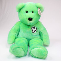 Vintage Ty Beanie Buddy Plush 1999 KICKS The Soccer Bear Green Tags 14” ... - £10.59 GBP