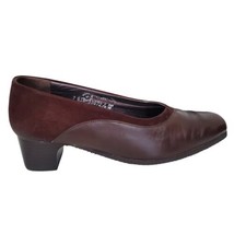 Mephisto Women&#39;s Low Heel Pumps Size 7.5M Dark Brown Leather Suede - £27.59 GBP
