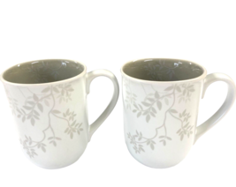 2 Gibson Elite Zenses Coffee Tea Mug Cup Leaves Stoneware 12 0z Inside D... - £18.91 GBP