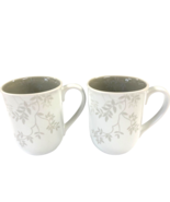 2 Gibson Elite Zenses Coffee Tea Mug Cup Leaves Stoneware 12 0z Inside D... - £18.86 GBP